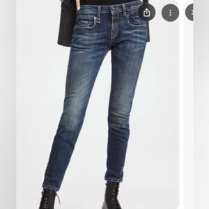 R13 Relaxed Skinny Jeans Japanese Indigo size 24